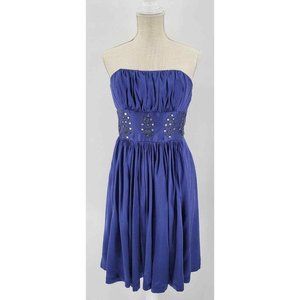Plenty by Tracy Reese Caspian Twilight Silk Blue Beaded Dress - Size 2